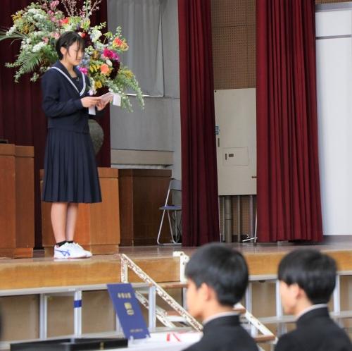 町立中学校卒業式1