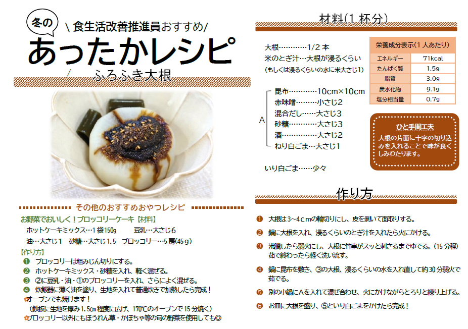 ふろふき大根の画像とレシピ