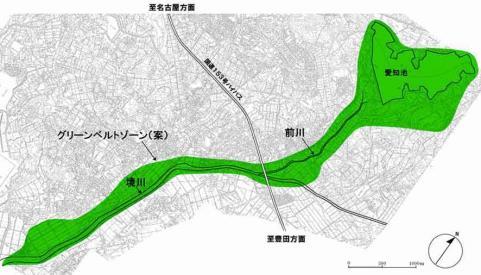 グリーンベルトの位置図