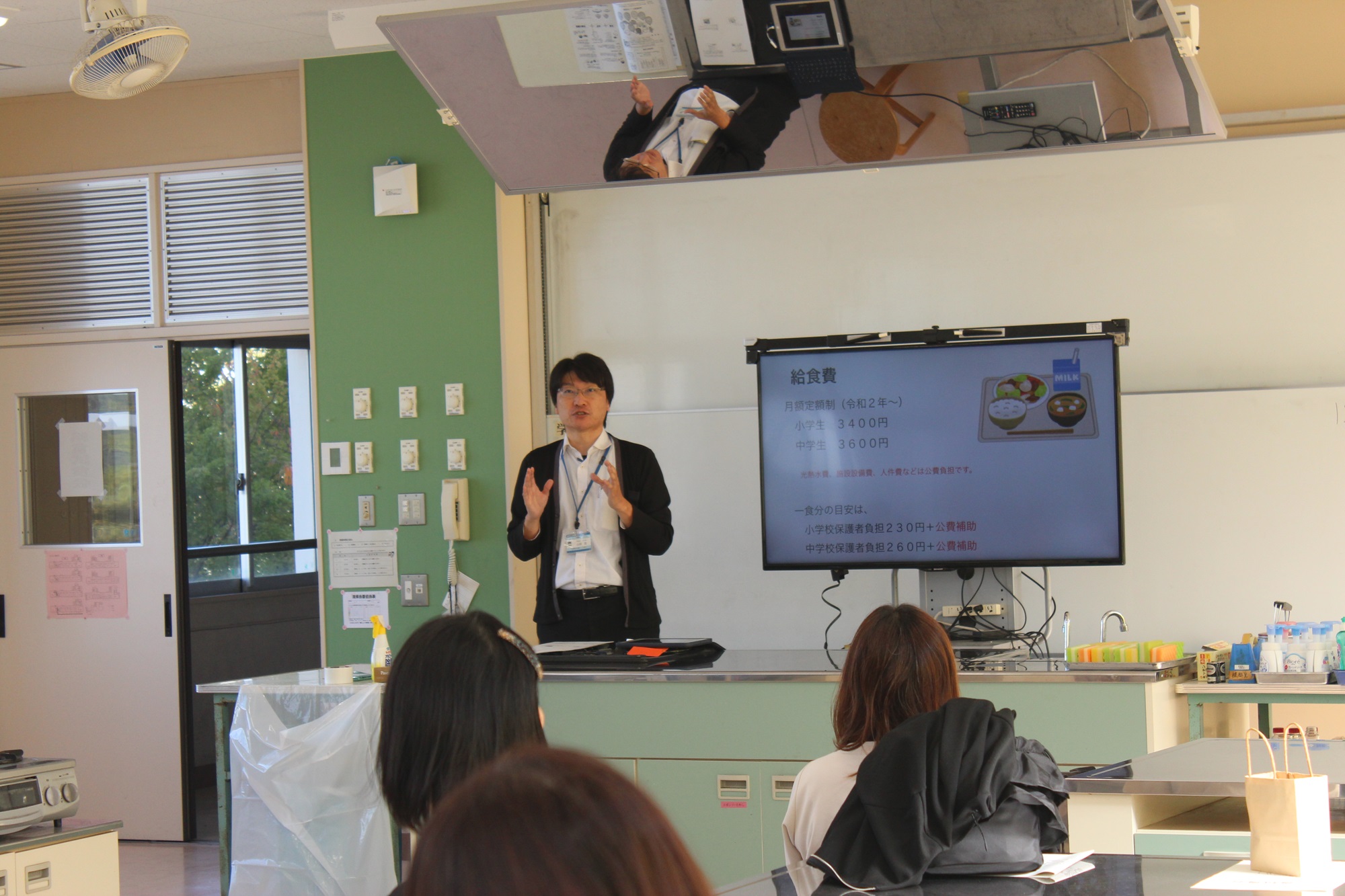 東郷中学校給食試食会（講話）